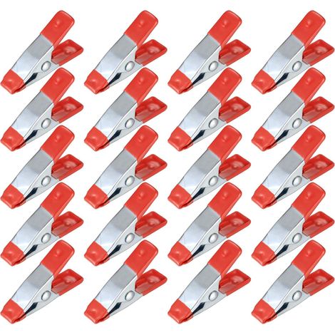 20 pinzas metálicas de resorte, pinzas para modelismo, pinzas de resorte metálicas, soporte para pinzas de ropa para lonas, camping, carpintería, herramientas de modelismo - 2 pulgadas (1/5)
