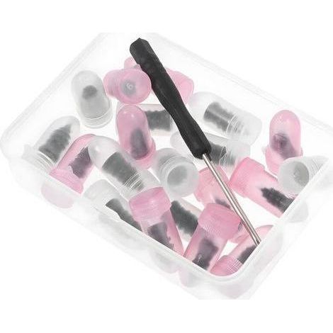 Car Tire Repair Kit, 20 Pieces of High Hardness Carbon Steel Car Puncture Proof Kit, Screwdriver Included, for Cars, Motorcycles, Trucks, Cars-Black (1/5)