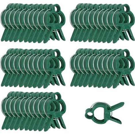 Lot de 50 clips pour plantes - clips robustes - petits - réutilisables - adaptés aux branches de toutes tailles, aux clôtures, aux arches de rosiers et aux treillis. (1/5)