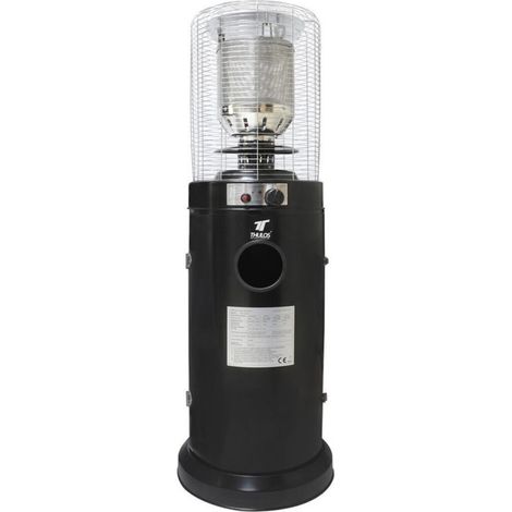 Riscaldatore da esterno con tubo in quarzo nero  Gas butano o propano 10 kW  455 x 530 x 1320 mm (1/3)