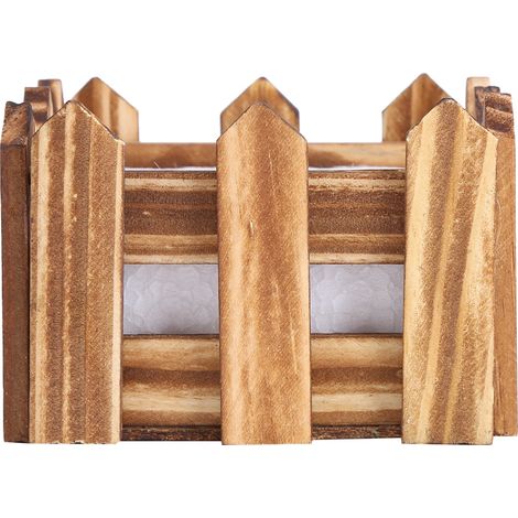 Jardinière artisanale en bois pour plantes succulentes (10 x 10 x 7 cm) (1/5)