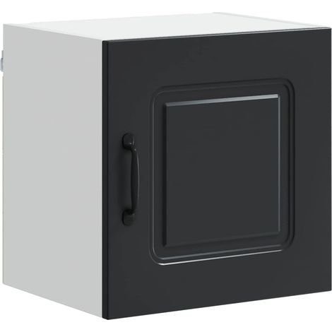 Armadietto da cucina rettangolare dal design moderno portaoggetti 40 x 31 x 40 cm in legno multistrato nero 020053555