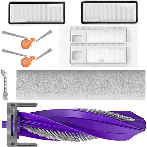 Filtre pour aspirateur brosse pour aspirateur Filtre de brosse pour aspirateur filtre de 9 Packs Accessoires Kit pour NARWAL Flow 2 Robot Aspirateur de remplacement Main Side Roller Brosse HEPA Filtre (1/5)