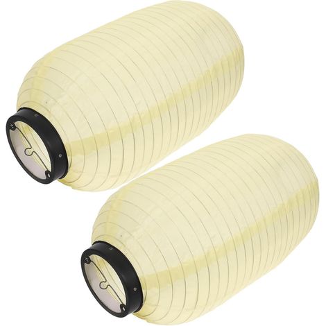 2pcs Lanternes Japonaises Décoratives Étanches en Tissu de Soie Fil de Fer, Style Japonerie Unique, Pliables, pour Camping et Décoration Intérieure (1/5)