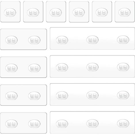 Lot De 14 Crochets Adhésifs de Rechange pour Etagère de Douche,Hameçon Auto-Adhésifs Sans Perçage,Crochets Muraux Imperméables pour Etagère D'angle de Douche,Cuisine, Salle de Bain, WC (Style 1) (1/5)