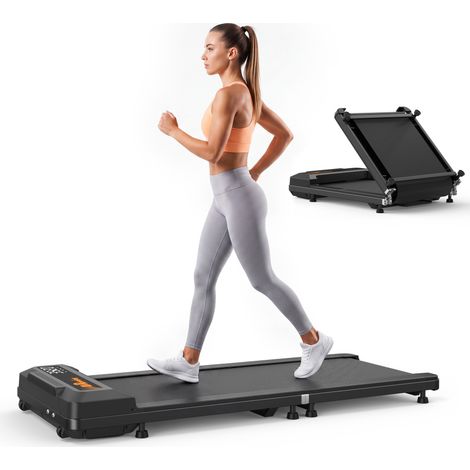 Tapis de marche pliable 180° pour bureau, surface antidérapante 40 x 100 cm, moteur silencieux 2,5 HP, 12 programmes, vitesse 1 à 6 km/h, écran LED, télécommande, 130 kg – CHICFURN (1/5)