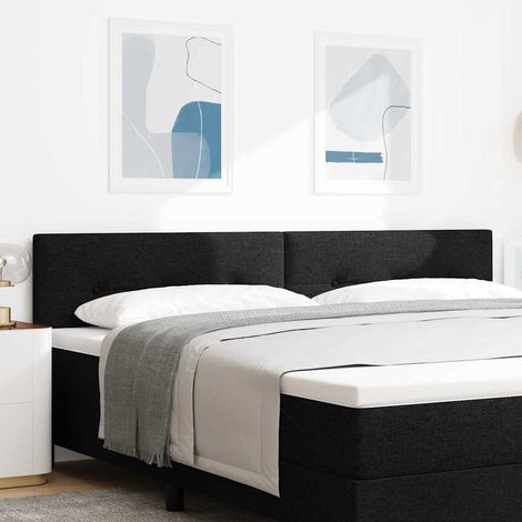 LED Kopfteil mit LED-Lichtleisten Schwarz 200 cm Stoff (1/5)