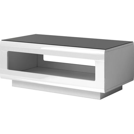 Design-Couchtisch aus der BREDA-Kollektion in glänzendem Weiß. Ideales Möbelstück für Ihr Wohnzimmer.