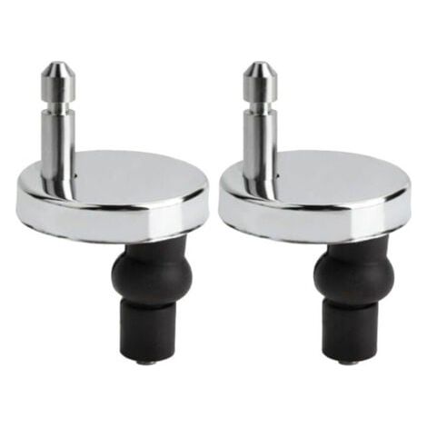 Paquete de 2 fijaciones universales para asiento de inodoro con bisagras, aptas para todo tipo de inodoros, de fácil instalación. (1/5)