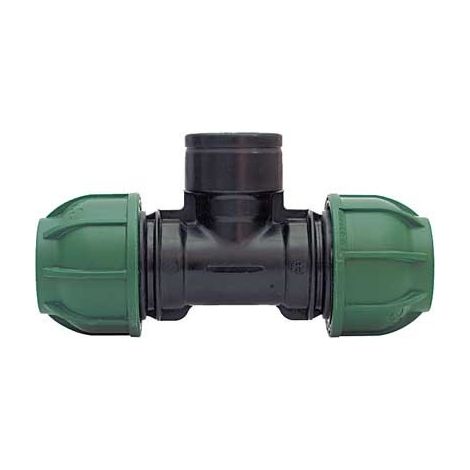 Tee a 90° a stringere con derivazione fil. femmina ø mm 32x1"x32 - 10 pn