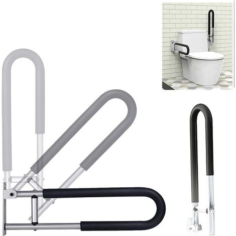 Barres d'appui pour handicapés - 60 cm - Pour toilettes, salle de bain - Barre de sécurité pour personnes âgées et handicapées,A (1/5)