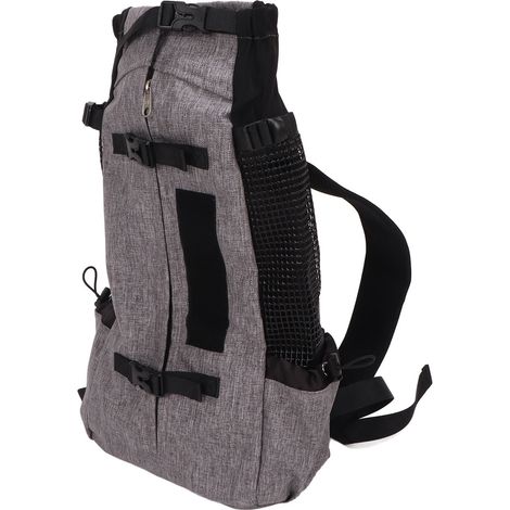 Sac à dos de transport pour animaux de compagnie, multifonctionnel, en nylon respirant et maille, pour chats, idéal pour les voyages et le cyclisme en extérieur, gris, taille S. (1/5)