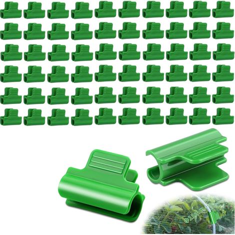 60 Pcs Garden Clips, 30 Pcs 8mm + 30 Pcs 11mm Plant Support Clips for Tomato, Vine, Rose, Sturdy Reusable Plant Ties for Gardening, Greenhouse, and Outdoor Use (1/5)