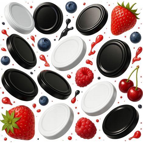 100 couvercles de 63 mm pour bocaux, bouchons pour confitures et conserves, FI63