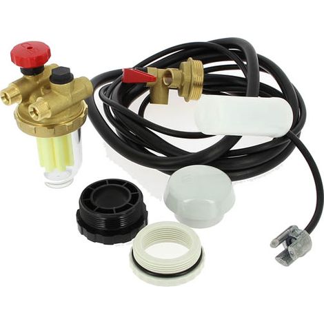 Filtre sous évier Colimazout avec tamis 50 microns – Étanchéité laiton – Flotteur pour prélever fioul – Combiné d'aspiration