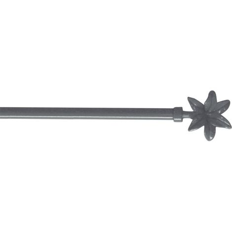 Tringle Déco Extensible "Fleurella" 60-80cm Gris