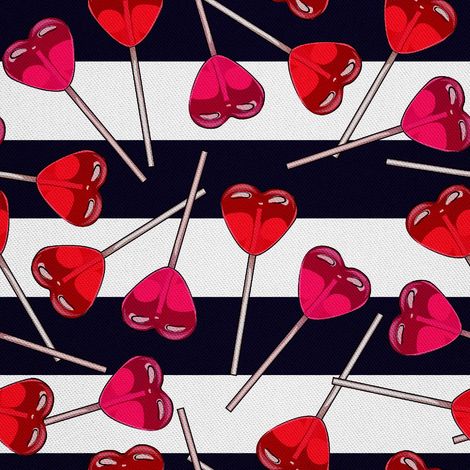 Tela decorativa para exteriores Oxford - motivo de piruleta de corazón (1/5)