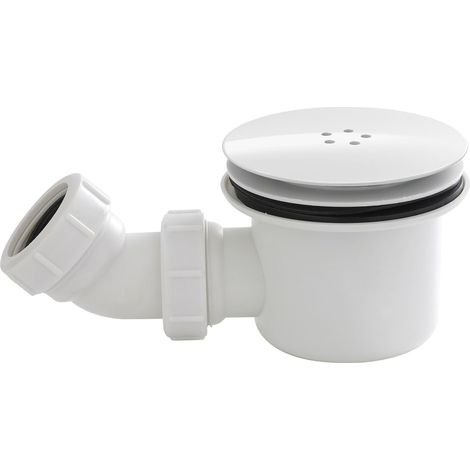 Resin Shower Tray Mega Flow Waste - White