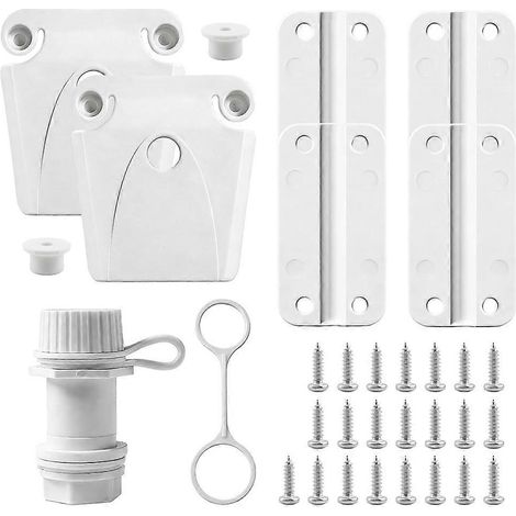 Kit de remplacement de charnières et de loquets pour glacière Igloo (4 charnières, 2 loquets), résistant aux UV