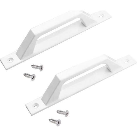 (Weiß) Weißer Aluminium-Türgriff für rechts, 2 Stück, geeignet für Schiebe- oder Drehtüren, praktisch und komfortabel (1/4)