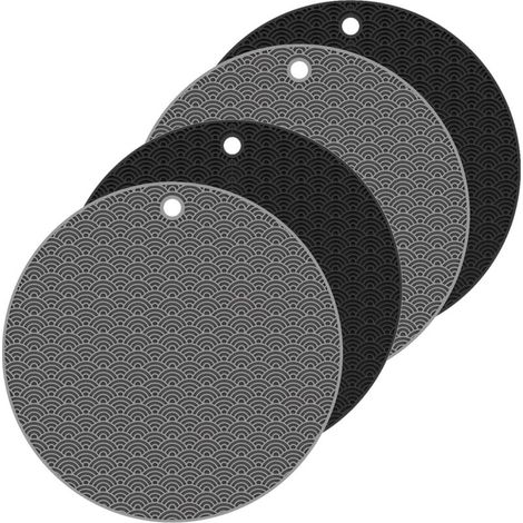 Ensemble de 4 tapis en silicone résistant à la chaleur, protections pour table et support (1/5)