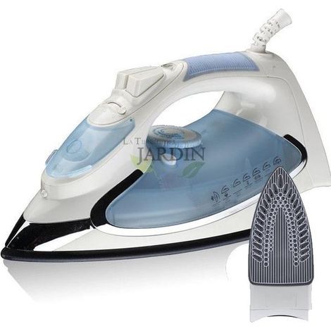 Ferro da Stiro a Vapore 2200W, Effetto Pressing - Vapore Verticale - Piastra Rivestita in Ceramica Blu, TH-PV2201A