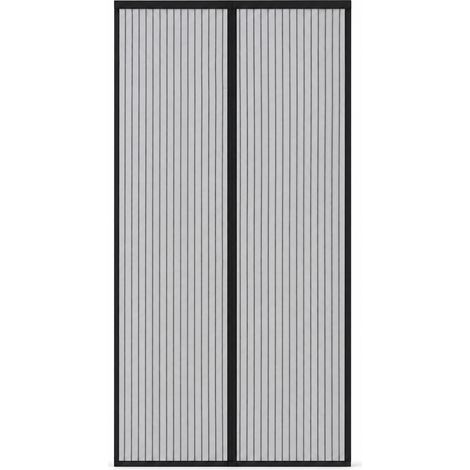 Magnetic Fly Screen Curtain without Drilling Door Black 90x210 cm (1/5)