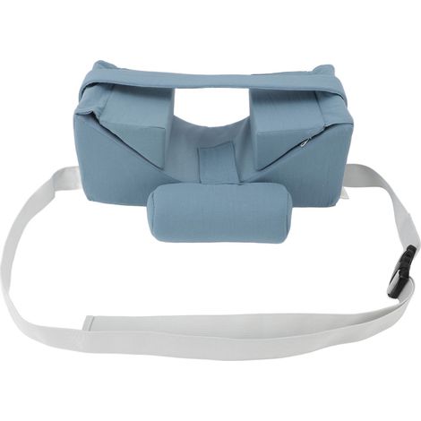 Oreiller de positionnement en forme de coin, doux et confortable, stabilisateur cervical amovible pour dormir. (1/5)