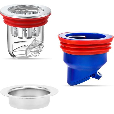 Lot de 2 Clapet Anti Odeur Douche 30-52 mm Bouchon Anti Odeur Valves Anti-Odeur pour Canalisation Siphon de Sol Convient pour Salle de Bain Évier et Cuisine (1/5)