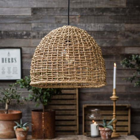 [GEBRAUCHT] B-Ware PR Home Hängeleuchte Cebu 57 cm Holz Schwarz dimmbar E27 IP20 (1/2)
