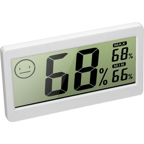 Thermomètre Hygromètre Numérique, Thermo-hygromètre Domestique Électronique Ecran LCD Détecteur de Température Humidité Monitoring Time Recorder  Moniteur de jauge 2-en-1(Blanc)