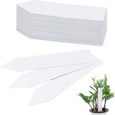 100 Pcs Étiquettes en Plastique de la Plante 10x2cm Étiquettes Jardin Imperméables en Plastique Marqueurs Semis Étiquettes Plante de Pépinière Étiquettes Pot de fleur plantes en PVC-DOU (1/4)