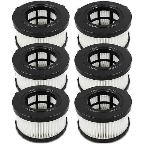 Lot de 6 filtres HEPA pour aspirateur eau et poussière Dewalt (1/5)