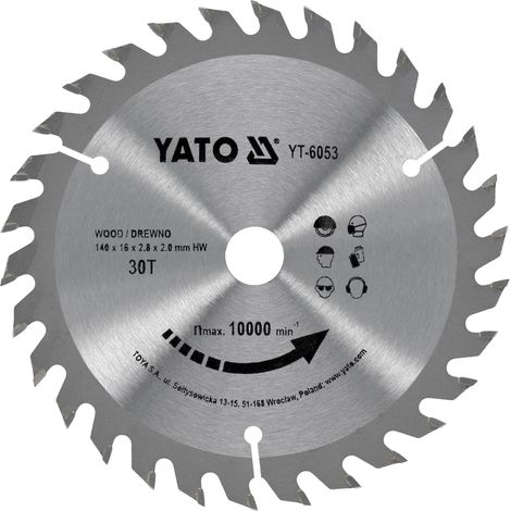 Lame de scie en carbure 140 x 16 mm, 30 dents