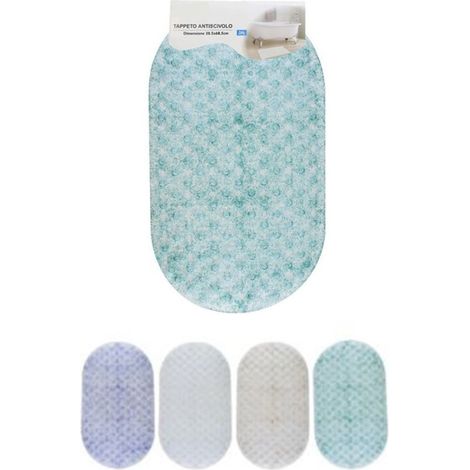 Cleafe - Tappeto Antiscivolo Tappetino Per Vasca Bagno Doccia 38.5x68.5cm Ovale Colorato 87559 - (1/3)