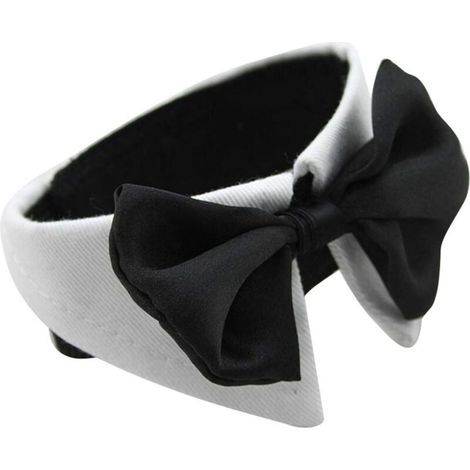 pair Collier de mariage pour chien avec nœud papillon réglable (1/2)