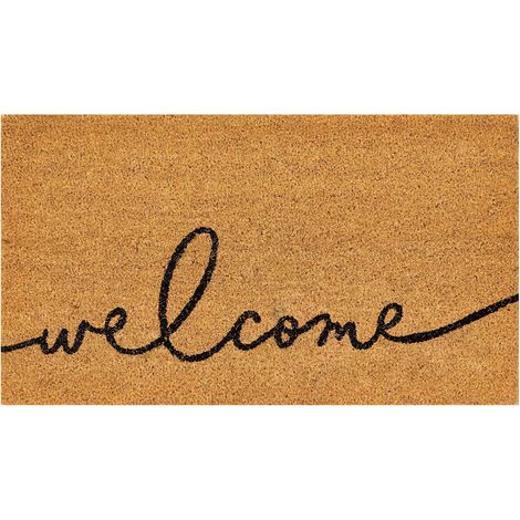 Door Mat - Floor Mat - Non-Slip Rubber Backing - Polyester Surface - 30 x 20 cm - Indoor Outdoor Entryway - 1 Piece (1/4)