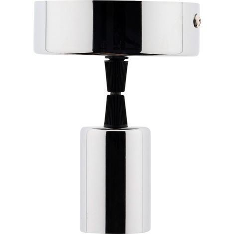 Kit de suspension luminaire métal avec cordon textile Chrome - Elexity