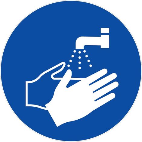 Panneau Obligation laver les mains - Rigide Ø300mm - 4061641