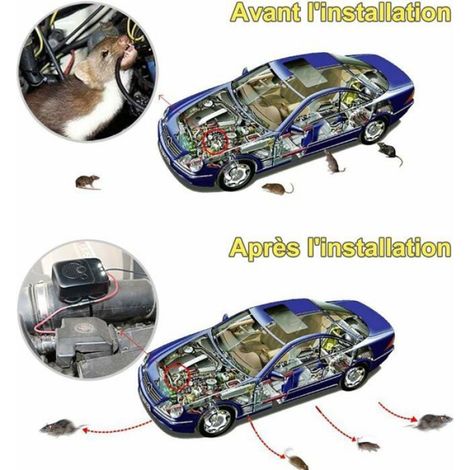 Répulsif Ultrason pour Voiture, Anti-Fouine avec Lampes Stroboscopiques à LED pour Grange et Cuisine (1/5)