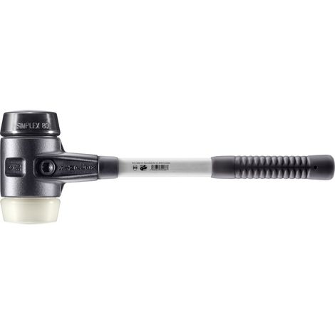 HALDER SIMPLEX Schonhammer Ø 80 mm Gummi / Nylon mit verstärkem Tempergussgehäuse und Fiberglasstiel (1/5)