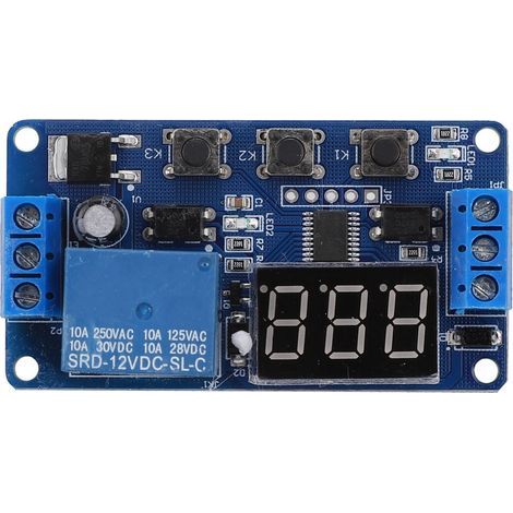 Relais temporisé DC12V, module marche/arrêt, affichage numérique LED, commande par interrupteur temporisé (1/5)
