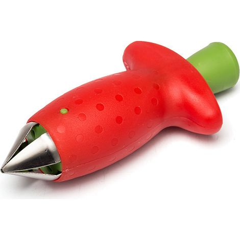 Outil à retirer les tiges de fraise en acier inoxydable, outil à enlever la coque et le trognon pour fraises et ananas, gadget de préparation de fruits de cuisine. (1/5)