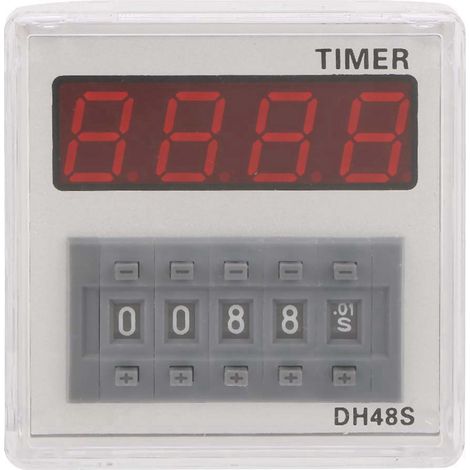 DH48S-2Z LCD-Anzeige, Timer mit Verzögerung, 220 V Wechselstrom, 0,01 Sekunden – 9999 Stunden (1/5)