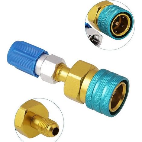 R1234YF Remplissage Réfrigérant Soupape fluorure connecteur rapide simple connecteur liquide QC1234L (1/2)