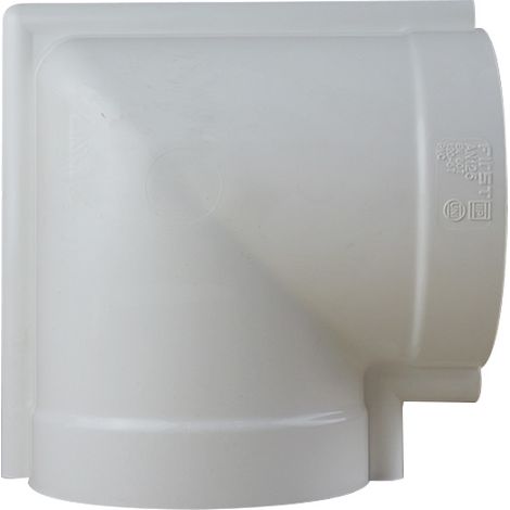 Angle universel 90° PVC 25 demi-ronde - blanc - First Plast