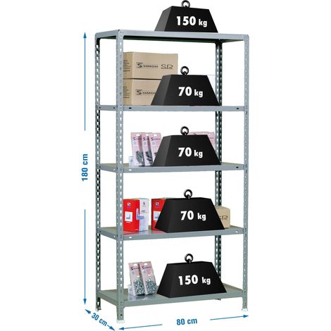 Simonrack Metallisch ohne Schrauben Robuste Regal