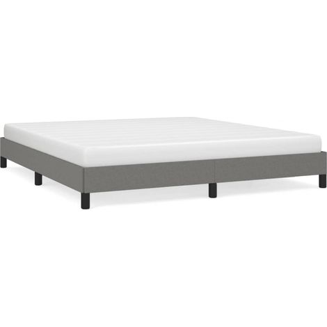 Maison Exclusive - Bettgestell ohne Matratze Dunkelgrau 160x200 c (1/5)