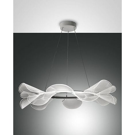 [NEUWERTIG] B-Ware Fabas Luce Led Hängeleuchte Sylvie Hängelampe Deckenlampe Leuchte Rund ø 72 Cm (1/3)