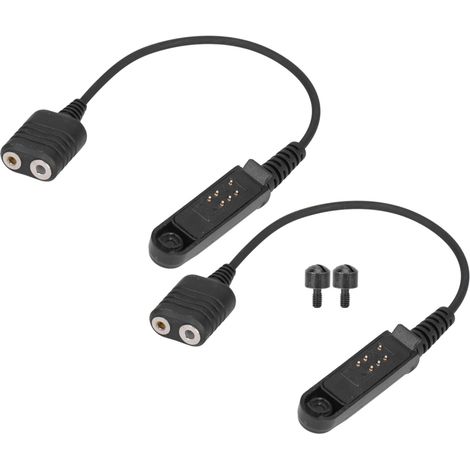 2 pièces Adaptateur de câble audio pour talkie-walkie, connecteur K à 2 broches, longueur 30 cm, pour casques et micros haut-parleurs (1/5)